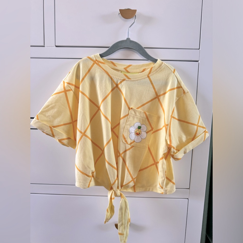 Moriah Elizabeth Georgie Pineapple Tied Cropped Top Youth Size Medium